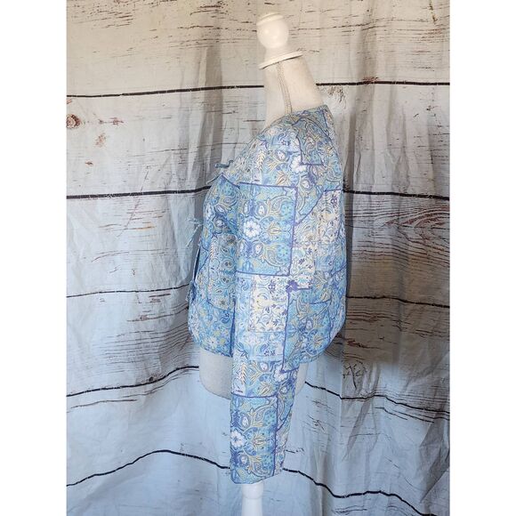 Anthropologie Dolan Bow Front Linen Quilted Lady Jacket Size Medium NWT - Picture 5 of 8